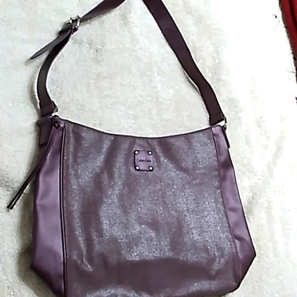 CK purple tote purse